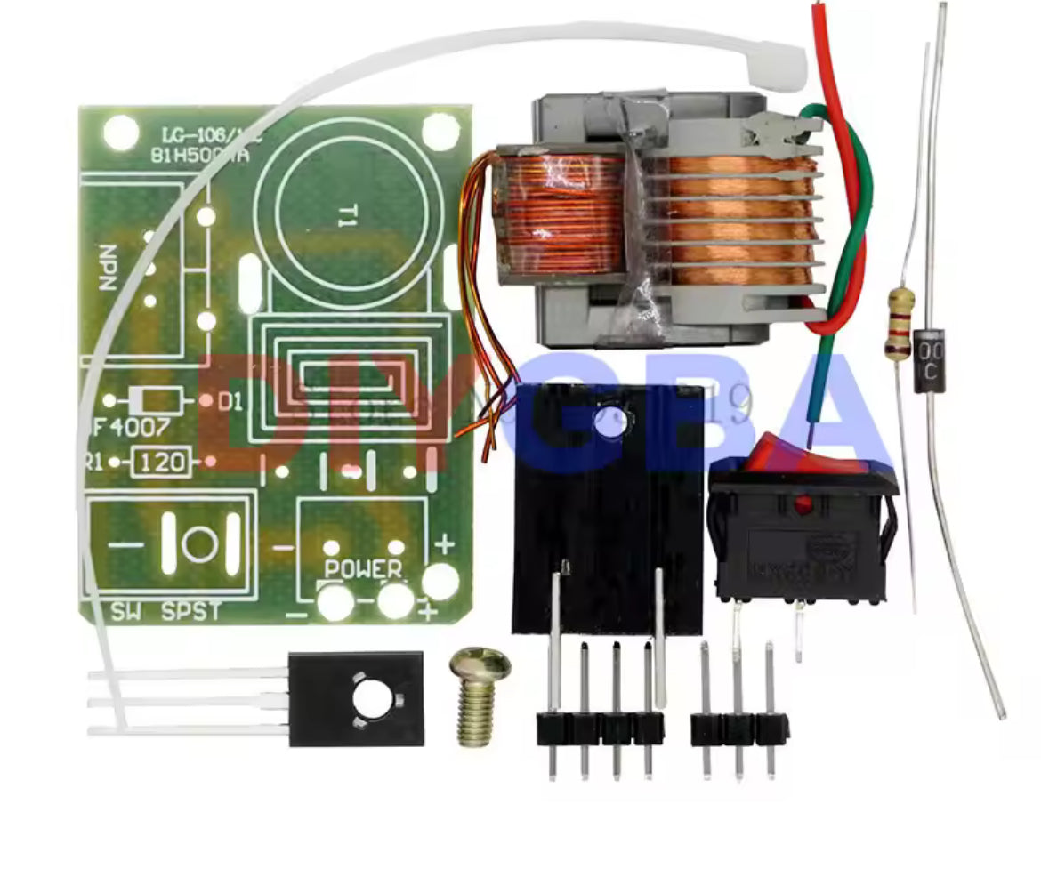 Encendedor Generador de arco de alto voltaje, 15KV, CC de alta frecuencia, inversor de refuerzo, Kit de bricolaje 18650, 3,7 V.