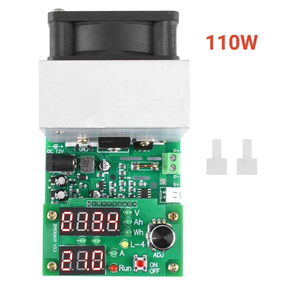 110W 60W 30V 0~9.99A Constant Current Electronic Load LCD Display Discharge Battery Capacity Meter Tester Board Monitorin Module