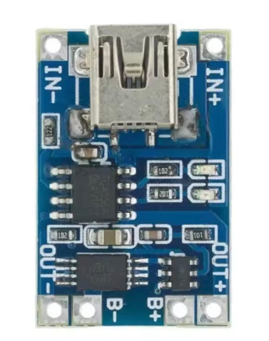 Cargador de baterías Mini USB 5V 1A 18650 TP4056.
