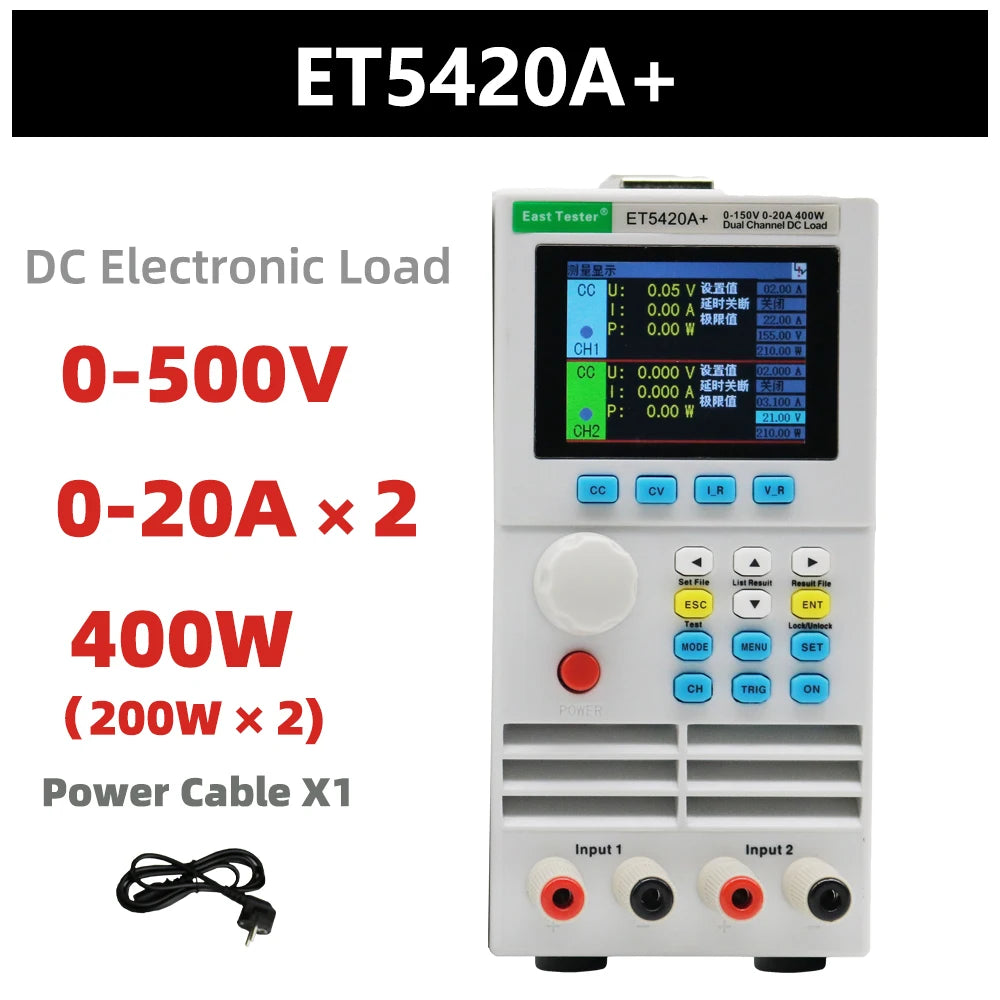 400W 40A Programmable Electronic Load ET5410A+ ET5420A+ ET5411A+ Digital DC Load Electronic Battery Tester Load Meter Upgrade