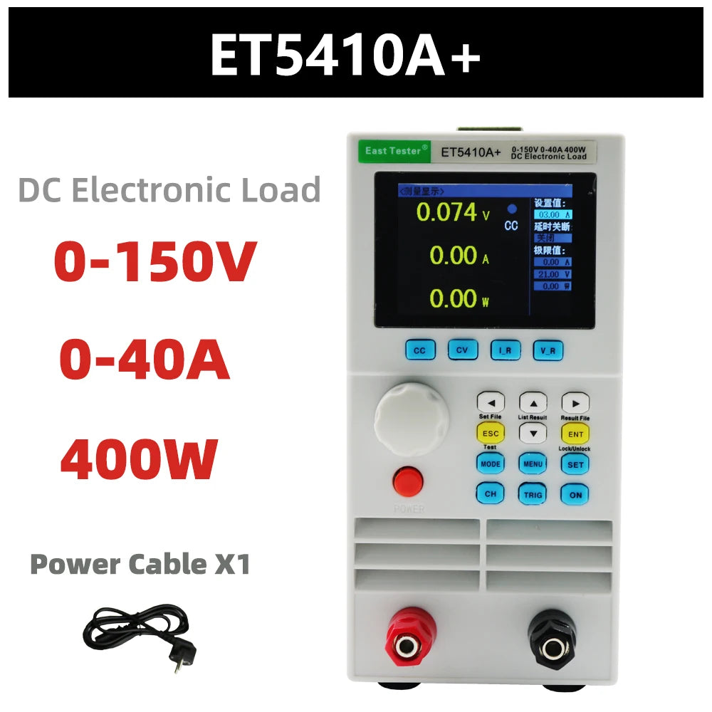 400W 40A Programmable Electronic Load ET5410A+ ET5420A+ ET5411A+ Digital DC Load Electronic Battery Tester Load Meter Upgrade