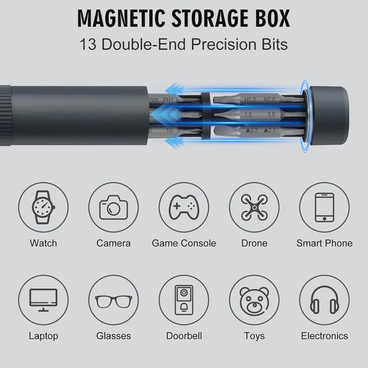 27-in-1 Precision Screwdriver Set  Magnetic Bits Pen Style Manual Repair Tools Kit for Eyeglass Watch PC Jewelers Laptop iPhone